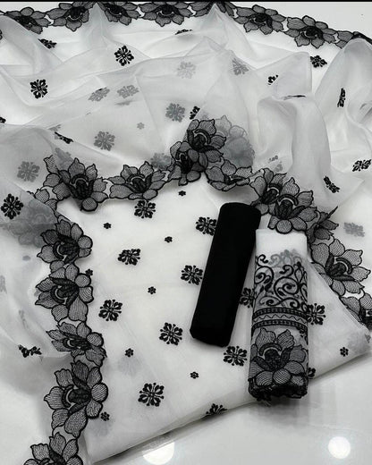 3pc Organza Fullu Embroided Dress