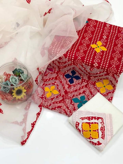 3pc Hand Made Aplik Work Dress