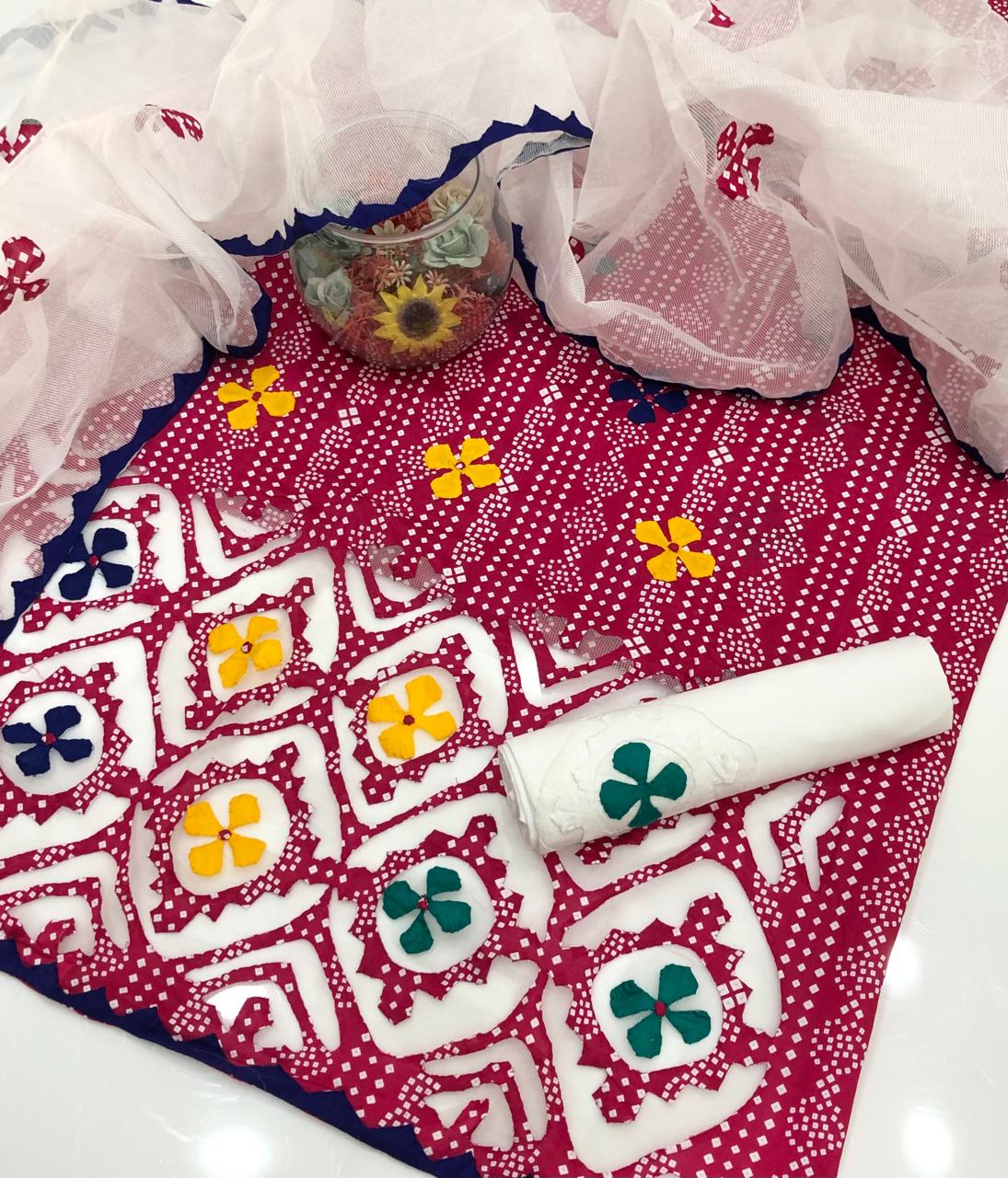 3pc Hand Made Aplik Work Dress