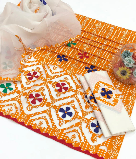 3pc Hand Made Aplik Work Dress