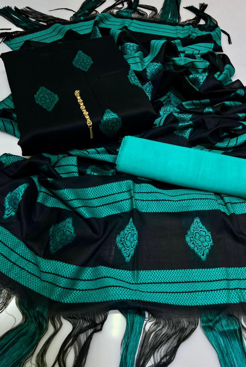 3pc Winter Banarsi Brosha Bindi Jaal Shawl Dress