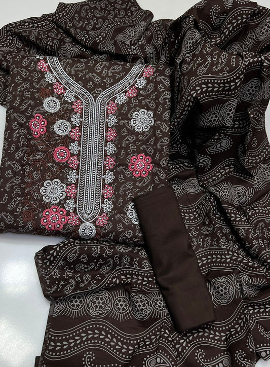 4PC winter Lilan Embroidery Dress