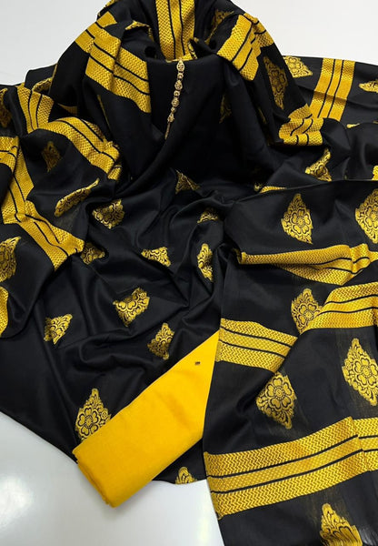 3pc Winter Banarsi Brosha Bindi Jaal Shawl Dress